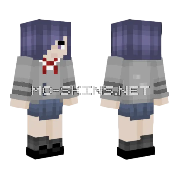 Touka School Uniform Minecraft skin, front and back