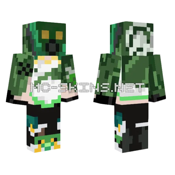Toxic Tagger Minecraft skin, front and back