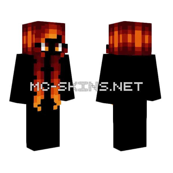 Toxin HB Red Fade Minecraft skin, front and back