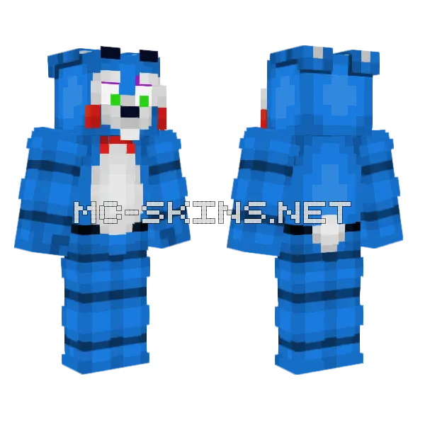 Toy Bonnie Minecraft skin, front and back
