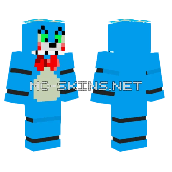 Toy Bonnie Minecraft skin, front and back