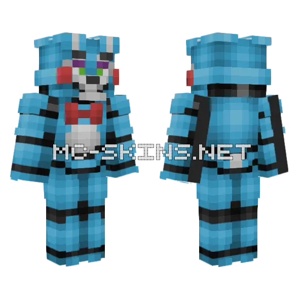 Toy Bonnie Minecraft skin, front and back