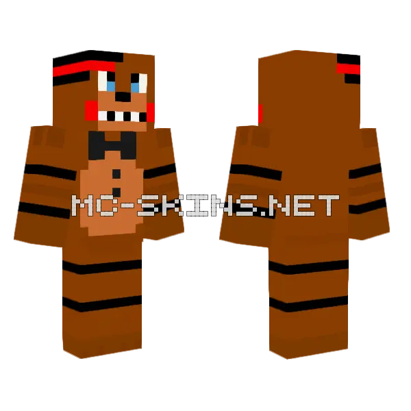 Toy Freddy Minecraft skin, front and back