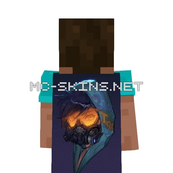 Tracer Hoodie Minecraft cape worn on a player
