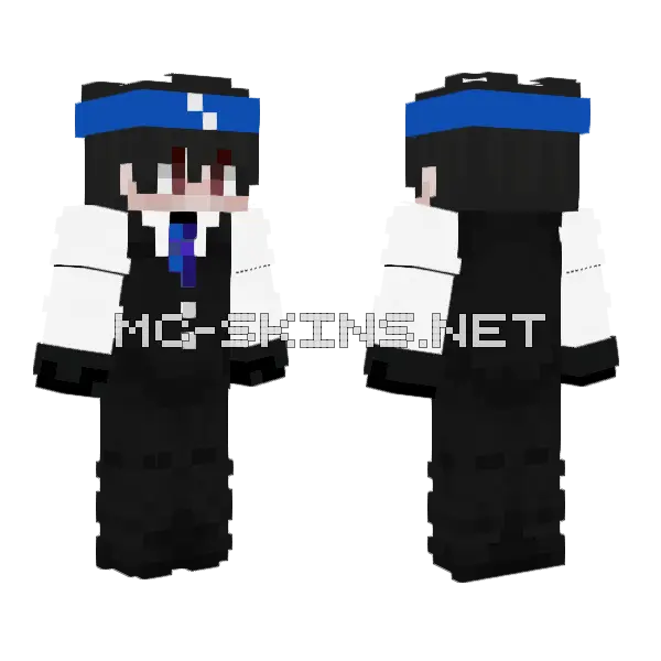 Traje Azul Humano Coquita Minecraft skin, front and back