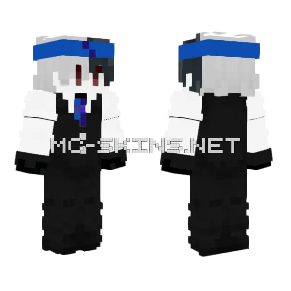 Traje Azul Restaurado Minecraft skin, front and back