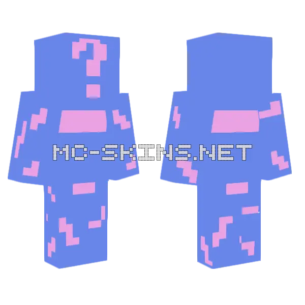 Trans Dysphoria FTM Minecraft skin, front and back