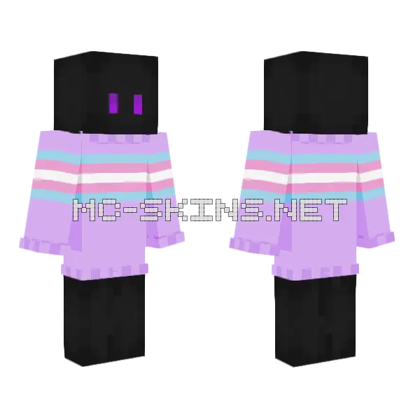 Trans Flag Skin Minecraft skin, front and back
