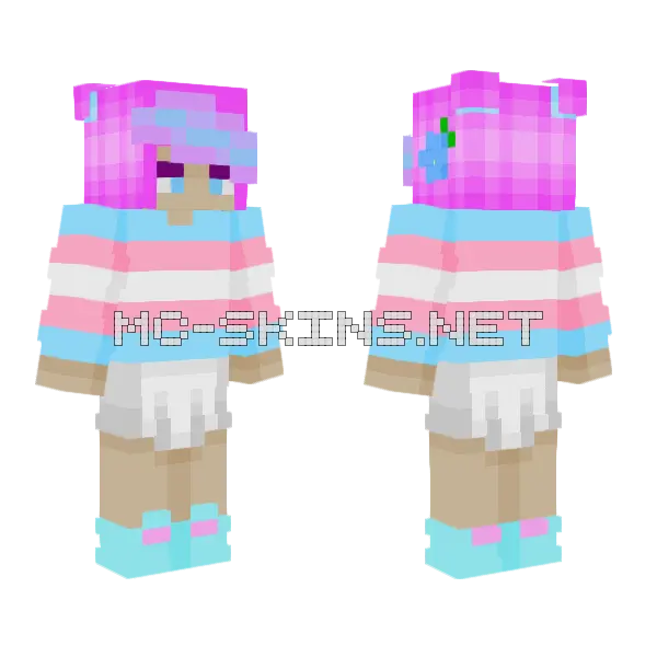 Trans Mtf Update Minecraft skin, front and back