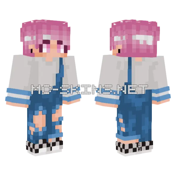 Trans Pride Skin Minecraft skin, front and back