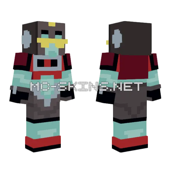 Transformers Animated Perceptor Minecraft skin, front and back