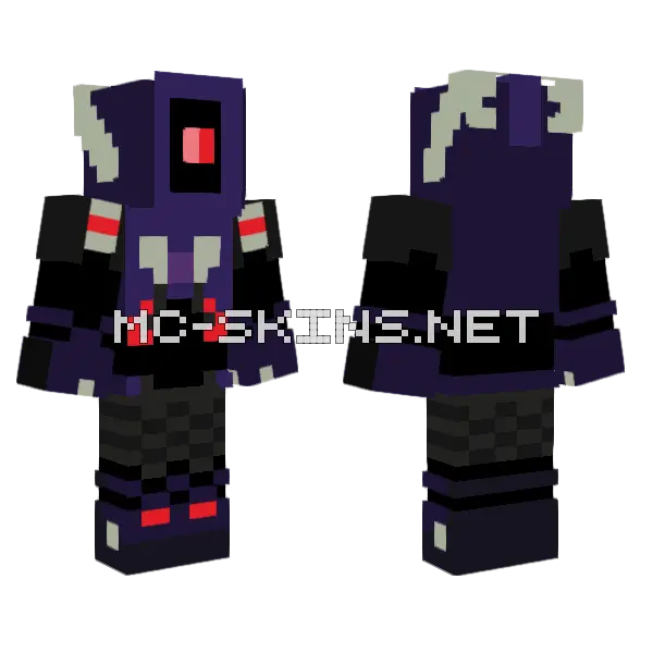 Transformers Animated Shockwave Minecraft skin, front and back
