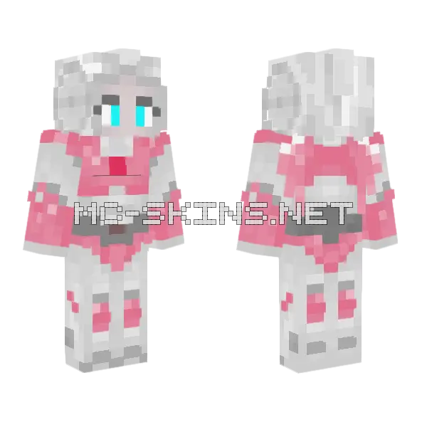 Transformers Arcee G1 Minecraft skin, front and back