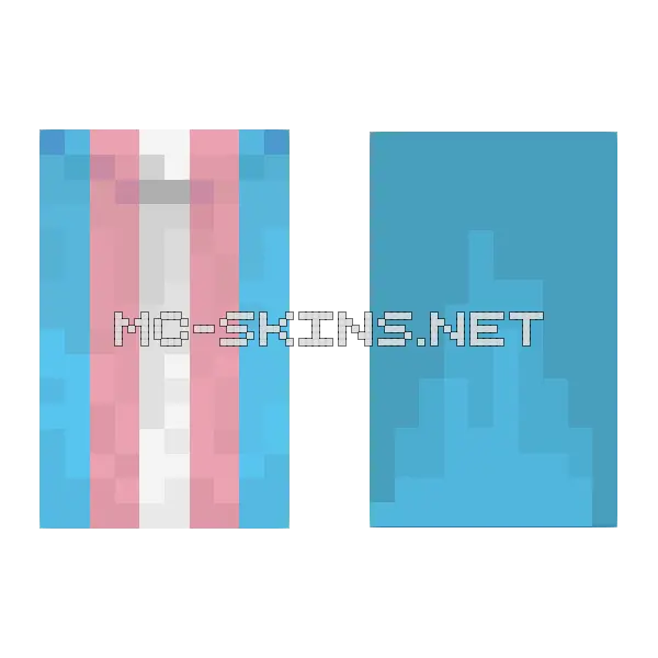 Transgender Flag Stripes cape, outside and lining
