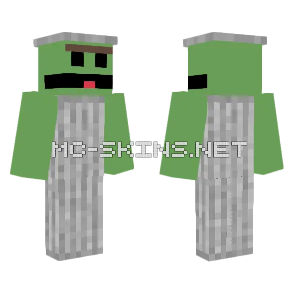 Trash Thing Minecraft skin, front and back