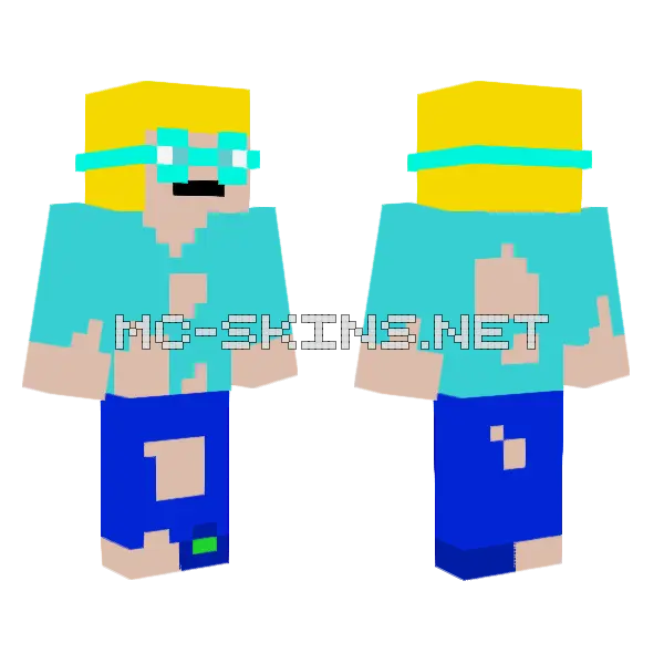Traviscmontz Homeless Minecraft skin, front and back