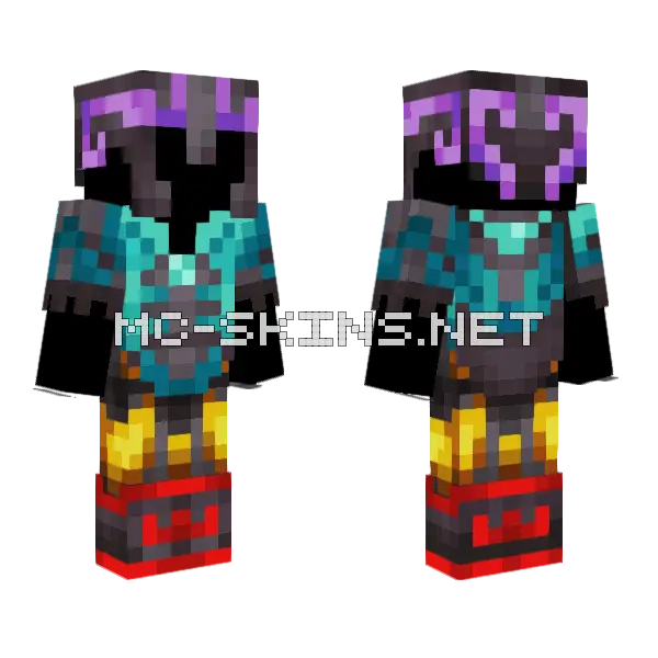 Trims In Game Base Minecraft skin, front and back