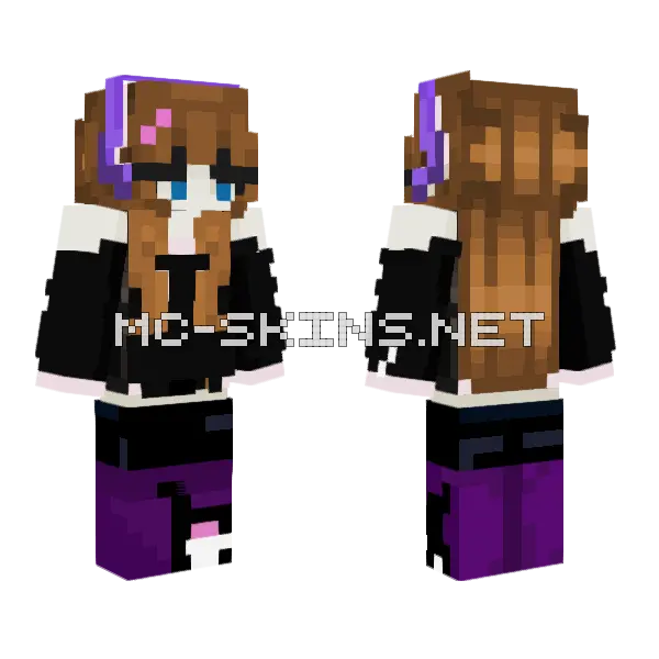 Trinivinni Panda Girl Minecraft skin, front and back