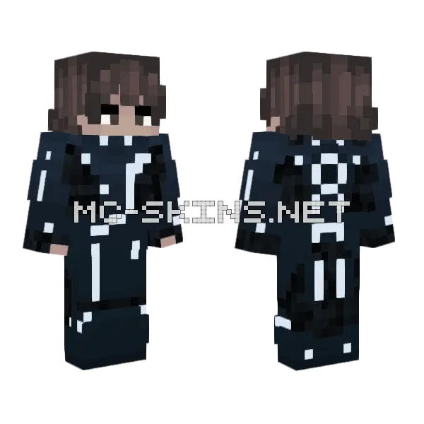 Tron delsulfa Minecraft skin, front and back
