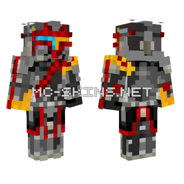 Trooper Puce Minecraft skin, front and back