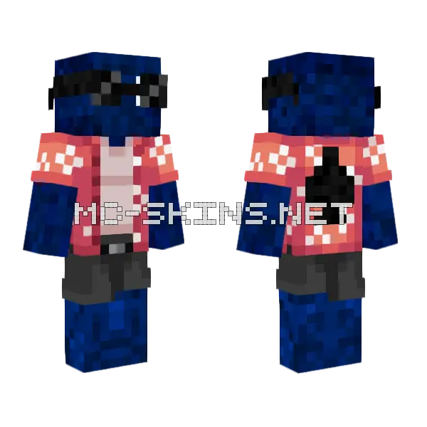Tropical MF Minecraft skin, front and back