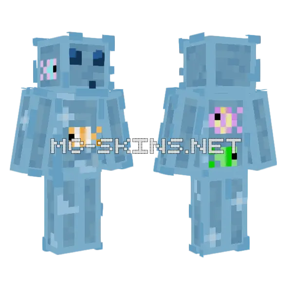 Tropical Slime Minecraft skin, front and back