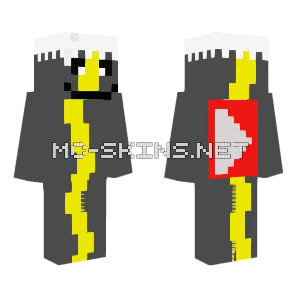 True Graythundera Minecraft skin, front and back