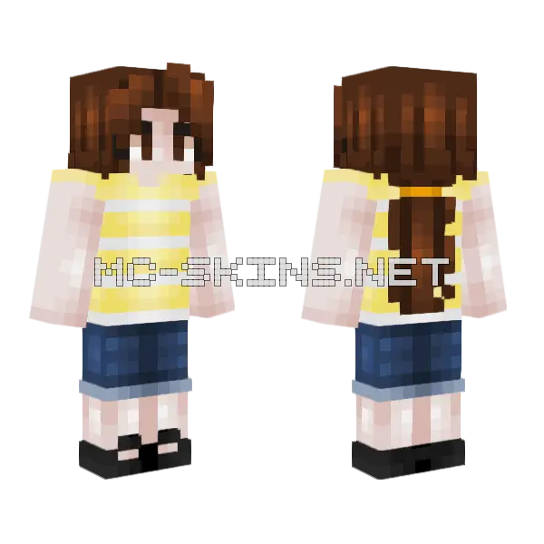 True Sunflower Minecraft skin, front and back