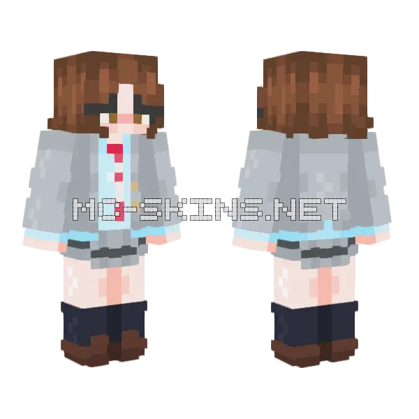Tsubaki Sawabe Minecraft skin, front and back