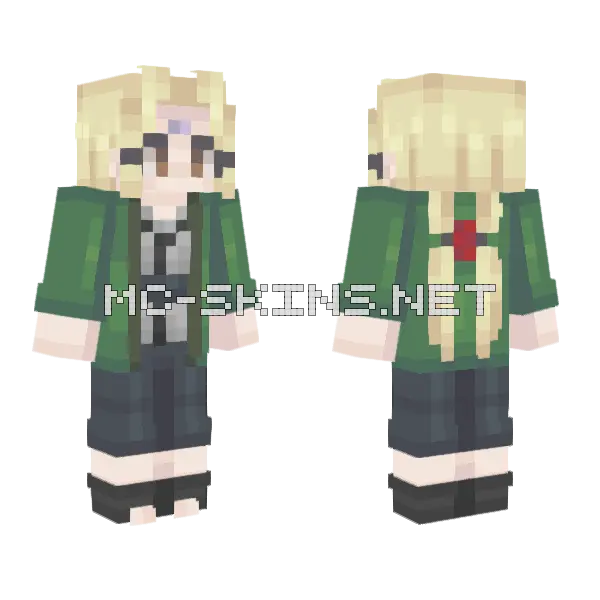 Tsunade Minecraft skin, front and back