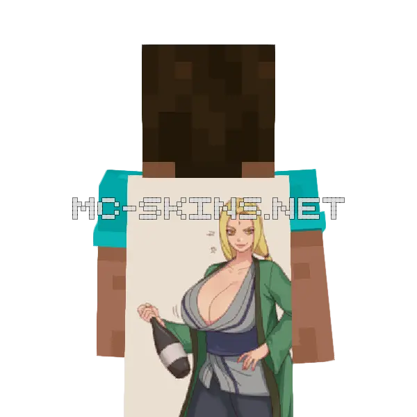Tsunade Kimono cape, outside and lining