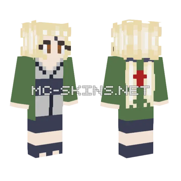 Tsunade Senju Minecraft skin, front and back
