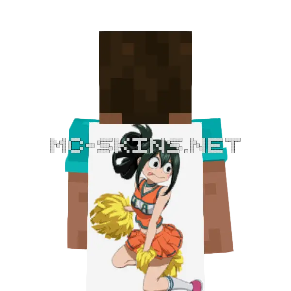 Tsuyu Asui Cheerleader cape, outside and lining