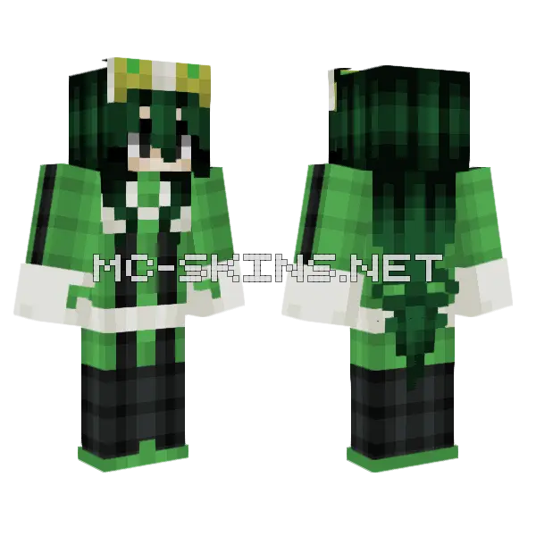 Tsuyu Asui Froppy Hero Outfit Minecraft skin, front and back