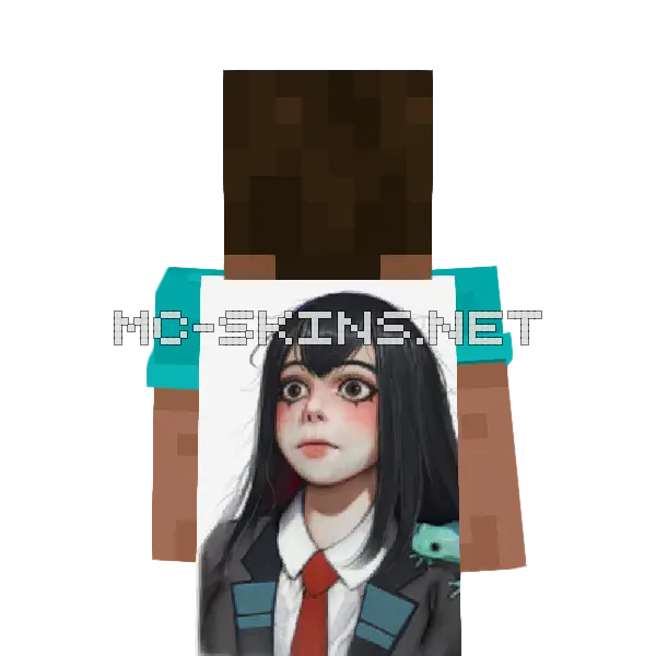 Tsuyu Asui School Uniform cape, outside and lining
