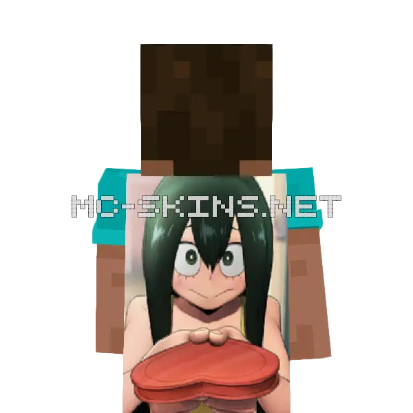 Tsuyu Asui Valentine cape, outside and lining