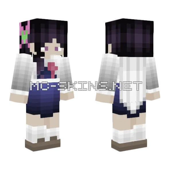 Tsuyuri Kanao Minecraft skin, front and back