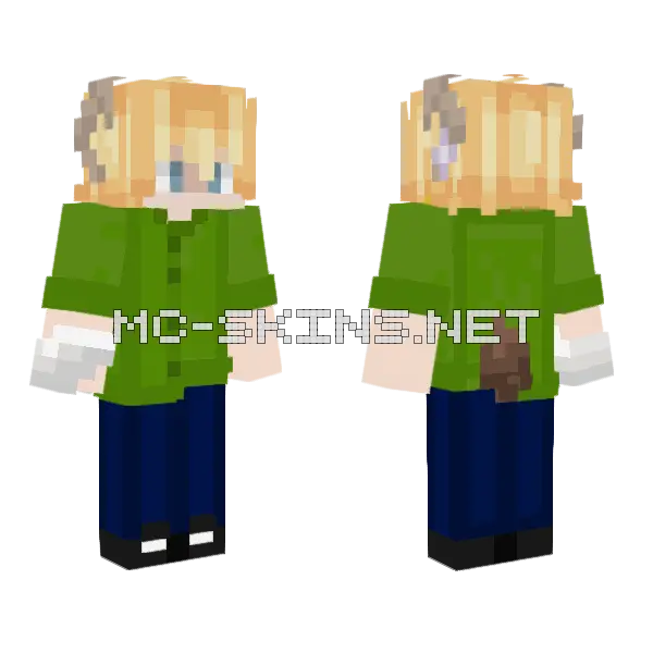 Tubbo Normal Minecraft skin, front and back