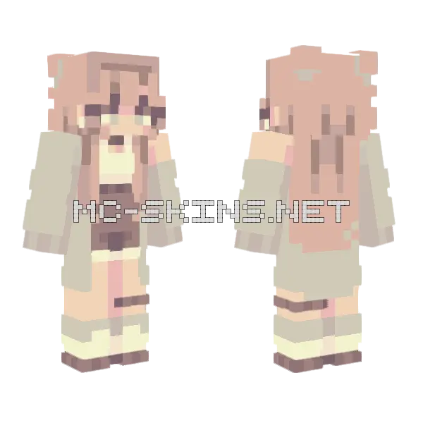 Tuesday Minecraft skin, front and back