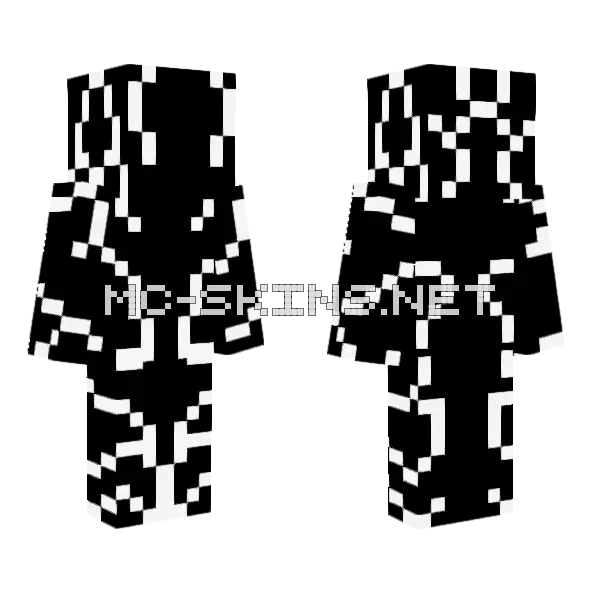 Tuff White Minecraft skin, front and back