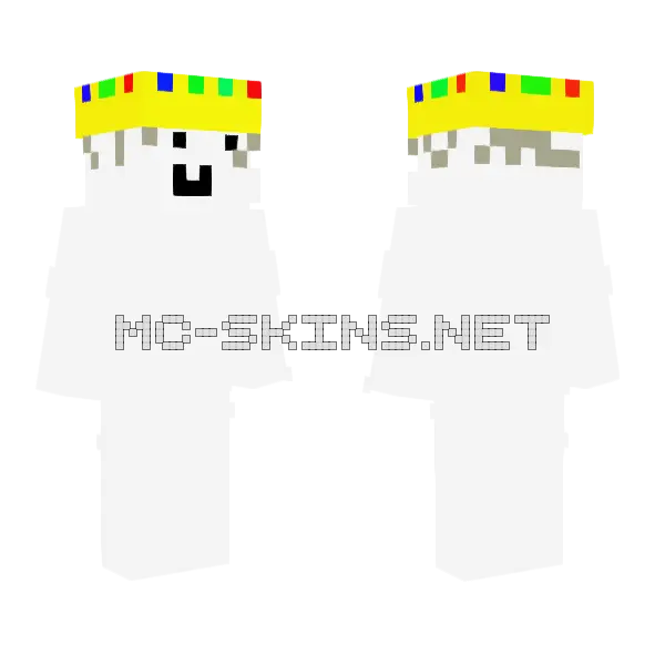 Tumulousmooon860 King Minecraft skin, front and back