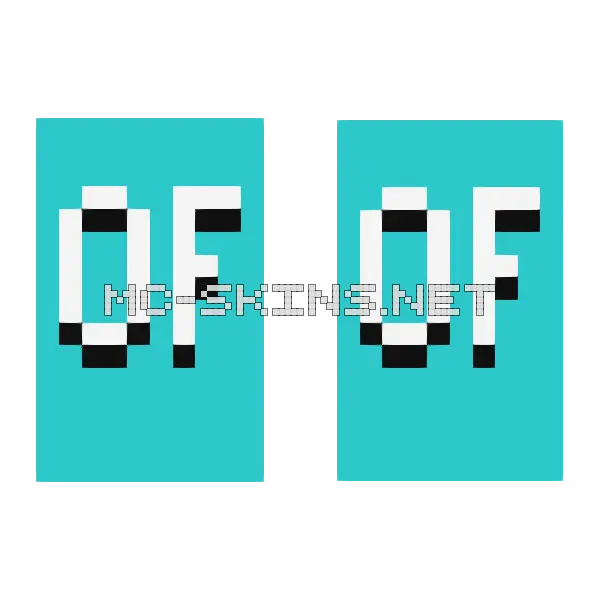 Turquoise OptiFine Letters cape, outside and lining