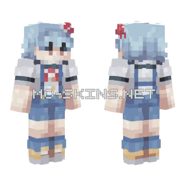Tuxedo Sam Minecraft skin, front and back