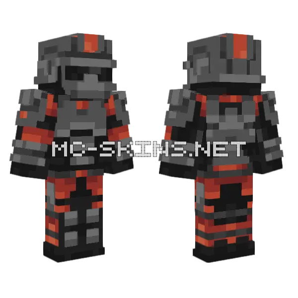 TVA Soldier Dark Glasses Minecraft skin, front and back
