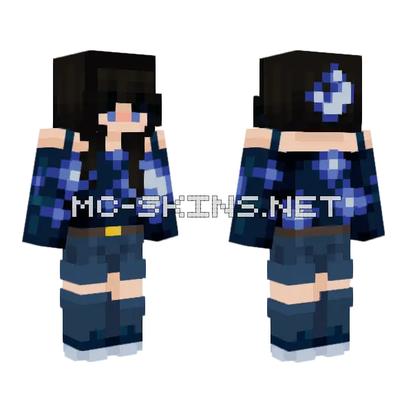 Twilight Abyss Adoptable Minecraft skin, front and back