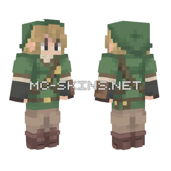 Twilight Princess Minecraft skin, front and back