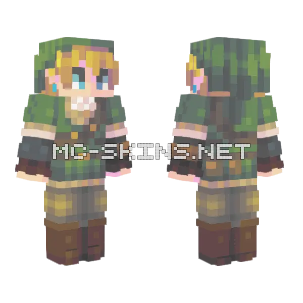 Twilight Princess Minecraft skin, front and back