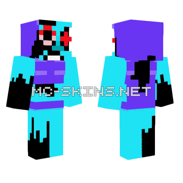 Twisted Astro Minecraft skin, front and back