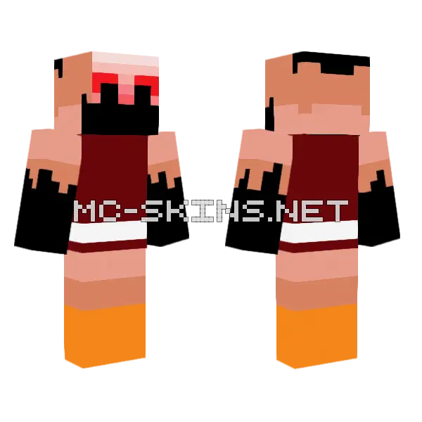 Twisted Shrimpo Minecraft skin, front and back