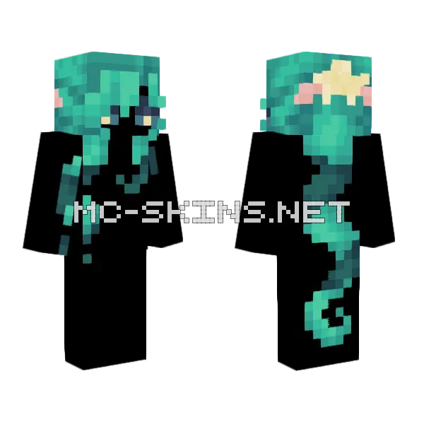 Twisting Tides Hair Base Minecraft skin, front and back